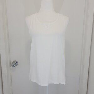 Women's Laser Cut Tank Top White Color